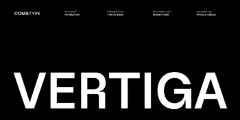 Vertiga Sans– Modern Sans Serif Font Family with 9 Weights (Thin to Black)